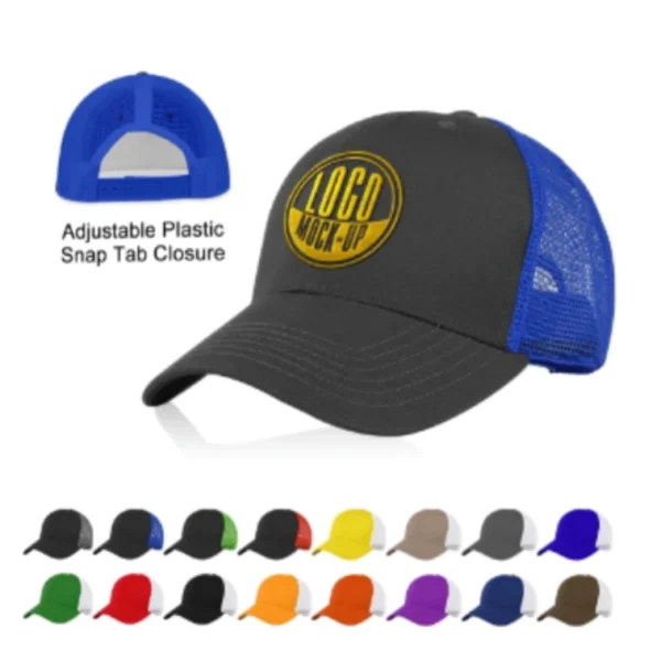 6-Panel Cotton Twill Trucker Hat